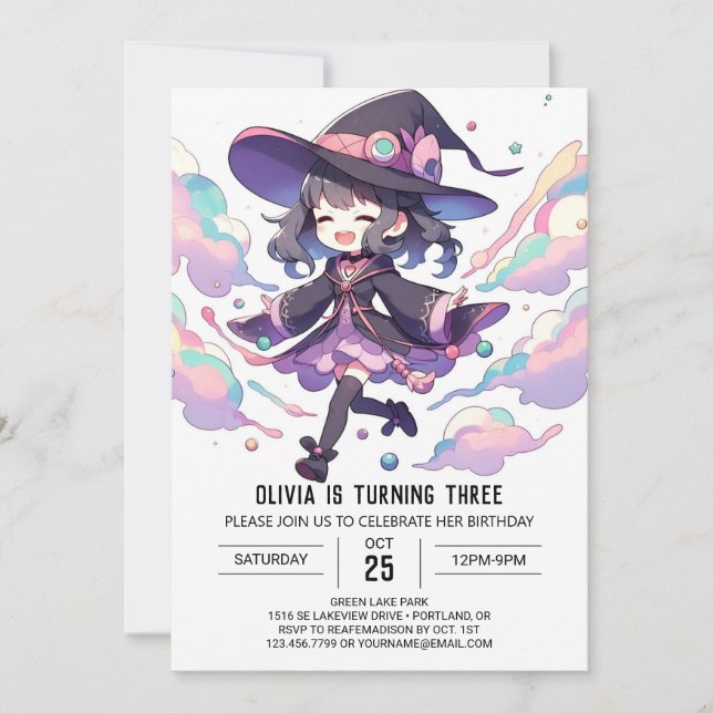 Invitación Cumpleaños del Asistente Digital de personalizados (Anverso)