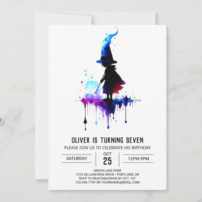 Invitación Cumpleaños del Asistente Digital Whimsical (Anverso)