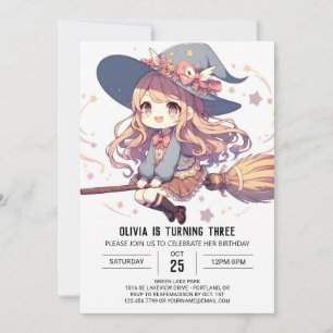 Invitación Cumpleaños del Asistente Majestic Whimsical