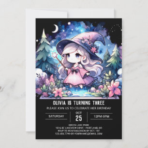 Invitación Cumpleaños del asistente místico personalizado