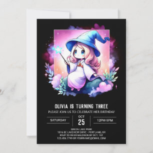 Invitación Cumpleaños del Asistente Místico Simple