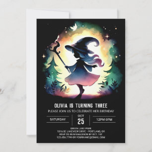 Invitación Cumpleaños del Asistente para elegancia mística
