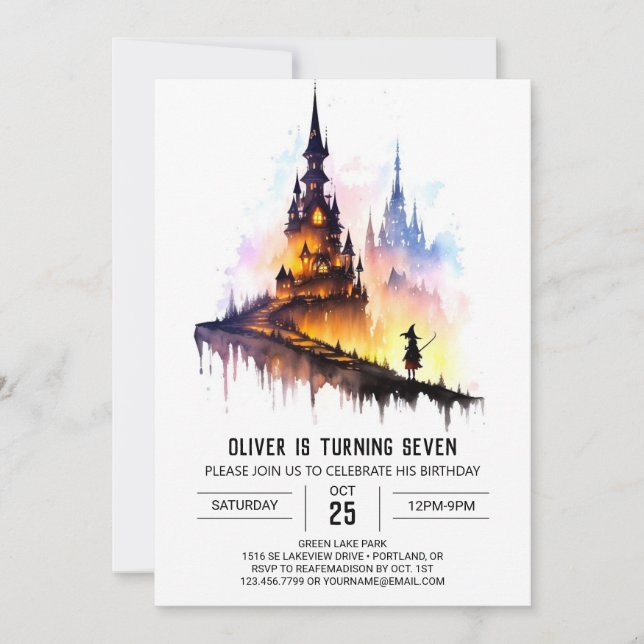 Invitación Cumpleaños del Asistente para niños elegantes (Anverso)