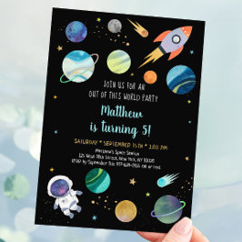 Invitación Cumpleaños del Astronauta en el Espacio Ultraterre