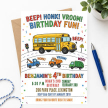 Cumpleaños del Autobús de Acuarela 2º Cumpleaños F