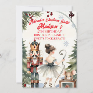 Invitación Cumpleaños del ballet de Navidad Cascanueces