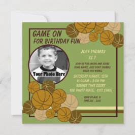 Invitación Cumpleaños del baloncesto