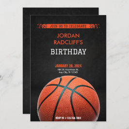 Invitación Cumpleaños del baloncesto
