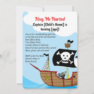 Invitación Cumpleaños del Barco Pirata