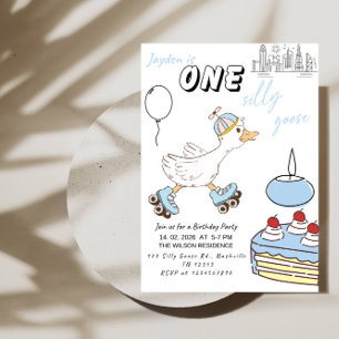 Invitación Cumpleaños del bebé niño 1er cumpleaños - Un ganso