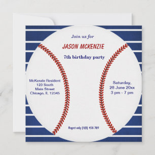 Invitación Cumpleaños del Béisbol