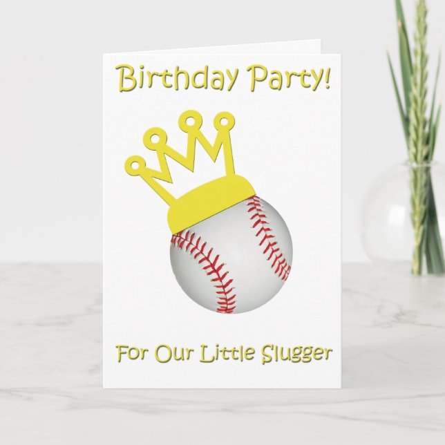 Invitación Cumpleaños del béisbol (Anverso)