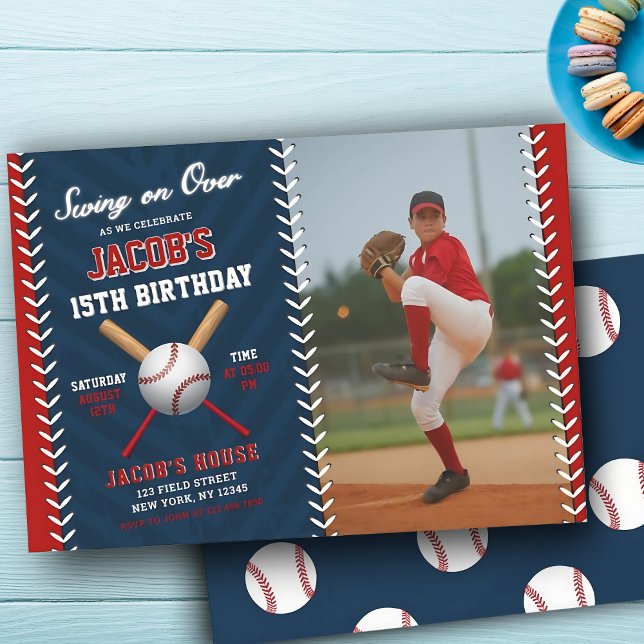 Invitación Cumpleaños del Béisbol | Swing on Over Fiesta (Subido por el creador)