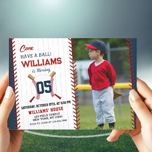 Invitación Cumpleaños del Béisbol   Ven a tener un Fiesta de 