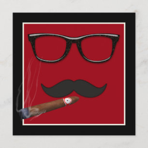 Invitación Cumpleaños del Bigote del Hombre