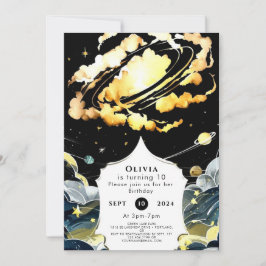 Invitación Cumpleaños del Boho Celestial Space