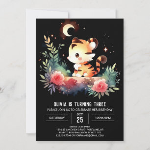 Invitación Cumpleaños del Boho Moderno Tigre