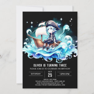 Invitación Cumpleaños del Boho Pirata Nautical