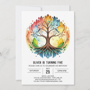 Invitación Cumpleaños del Boho Sacred Tree