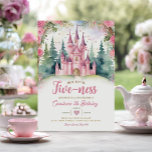 Invitación Cumpleaños del Bosque de Castillo Rosa de sus 50 a<br><div class="desc">Su Real Quince-ness Castillo Rosa Invitación al cumpleaños Mis Quince 15 Anos,  16 Años Castillo Rosa Matte Selva Verde Rosa Oro</div>