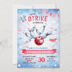 Invitación Cumpleaños del Boy Bowling