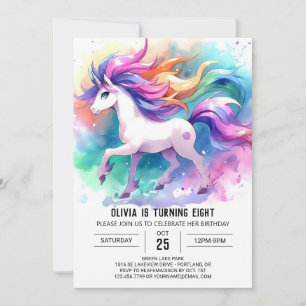 Invitación Cumpleaños del caballo digital de la moda