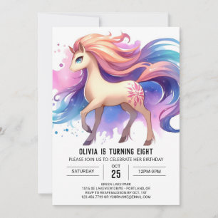 Invitación Cumpleaños del Caballo Imprimible Boho