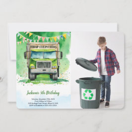 Invitación Cumpleaños del camión de basura