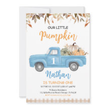 Cumpleaños del Camión de Calabaza Azul