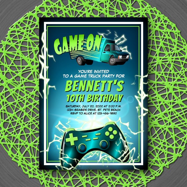 Invitación Cumpleaños del Camión de Juego (Subido por el creador)