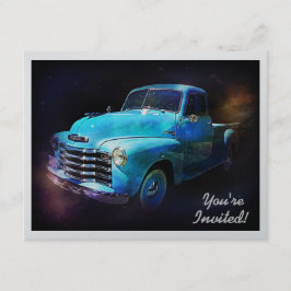 Invitación Cumpleaños del camión o fiesta de retiro retro