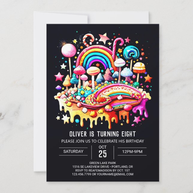 Invitación Cumpleaños del Candy Digital (Anverso)