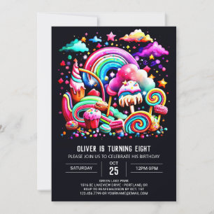 Invitación Cumpleaños del Candy Moderno