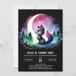 Invitación Cumpleaños del capricho Pastel Wolf