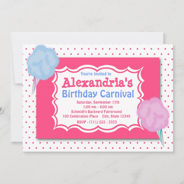 Invitación Cumpleaños del Carnaval (Anverso)