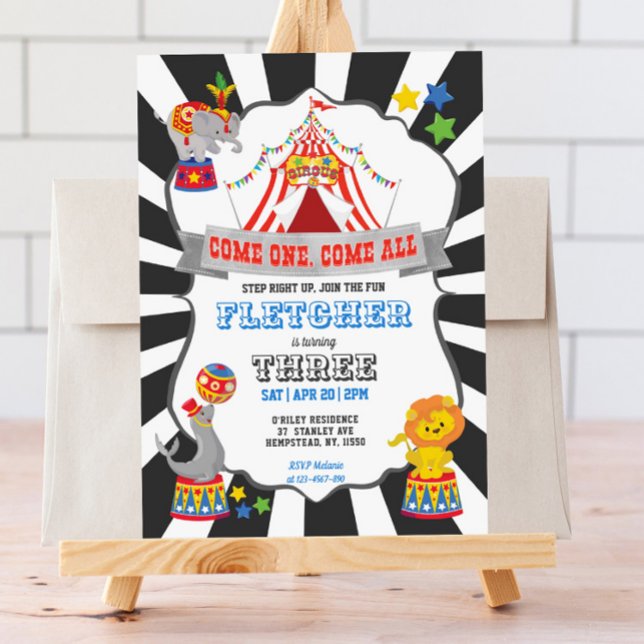 Invitación Cumpleaños del Carnaval de Circo (Subido por el creador)