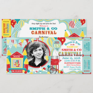 Invitación Cumpleaños del carnaval de la casa de la despedida