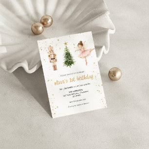 Invitación Cumpleaños del Cascanueces Primer Cumpleaños Chica