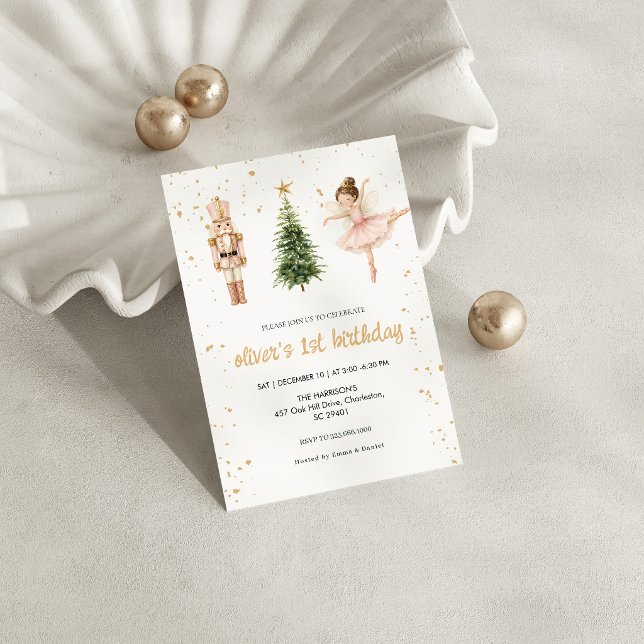Invitación Cumpleaños del Cascanueces Primer Cumpleaños Chica (Subido por el creador)