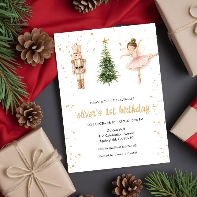 Invitación Cumpleaños del Cascanueces Primer Cumpleaños Chica (Subido por el creador)