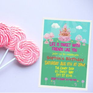 Invitación Cumpleaños del Castillo de Candy