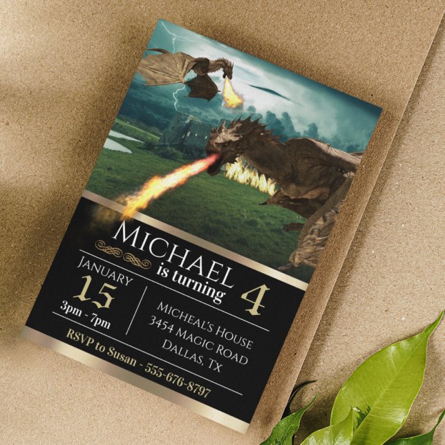 Invitación Cumpleaños del Castillo de Respiración de Incendio (Subido por el creador)