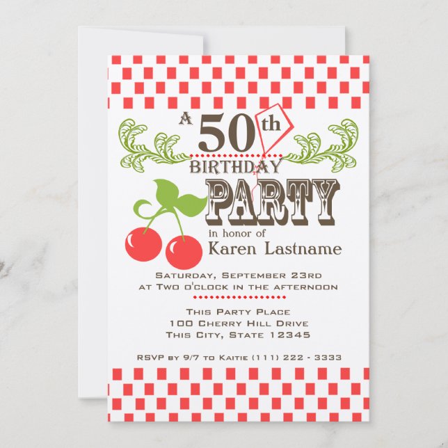 Invitación Cumpleaños del cerezo del país (Anverso)