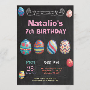 Invitación Cumpleaños del Chica de Pascua