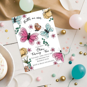 Invitación Cumpleaños del Chica de Primavera del Jardín de la