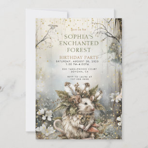 Invitación Cumpleaños del Chica Forestal Encantado