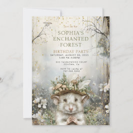 Invitación Cumpleaños del Chica Forestal Encantado