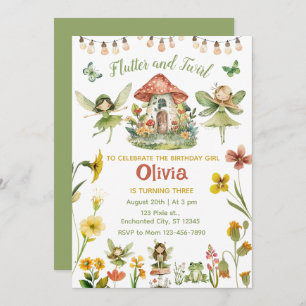 Invitación Cumpleaños del Chica Forestal Encantado por Hadas