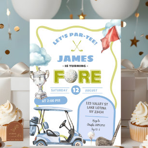 Invitación Cumpleaños del chico del golf