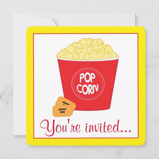 Invitación Cumpleaños del cine (Anverso)